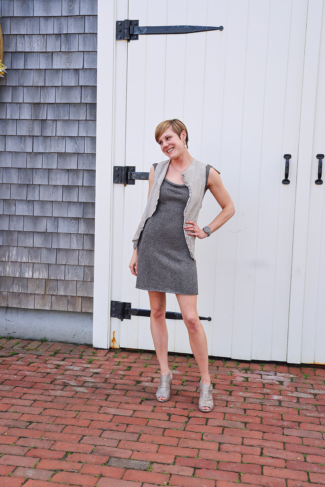 Isobel + Cleo Knit Dress - Gray Small, Commonwealth Nantucket