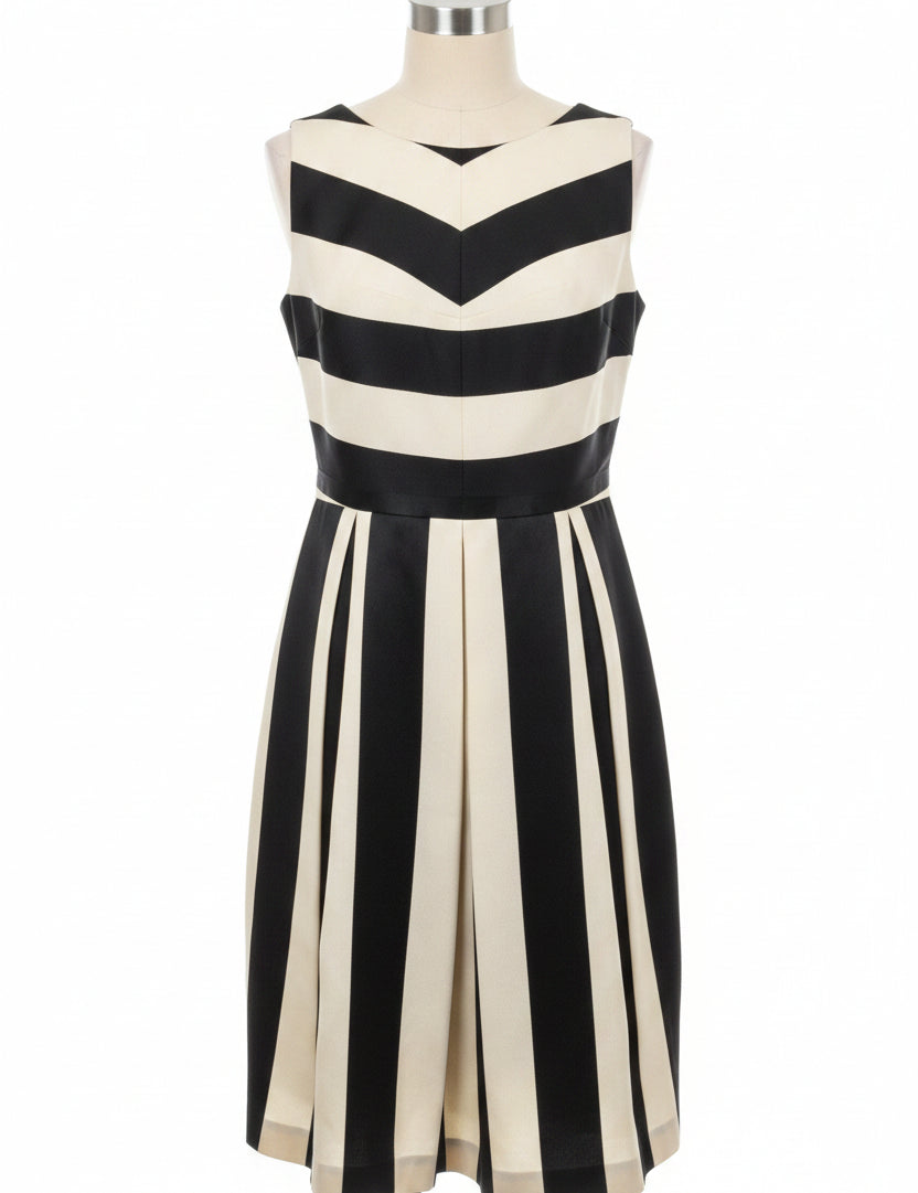 Tina Sonderguard Dress 44 Gold and Black Stripes