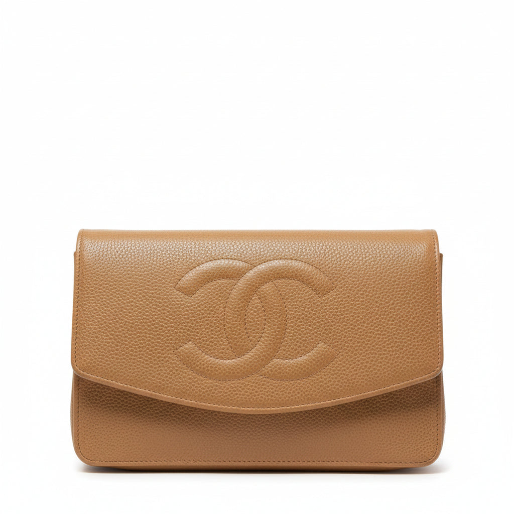 Chanel Caviar Wallet Biege Timeless