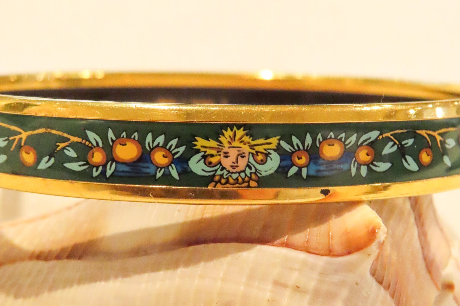 Hermès Fruits and Goddess Bangle