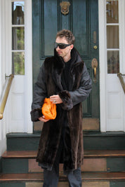 Black Coat with Fur Lining