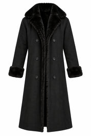 Black Coat with Fur Lining
