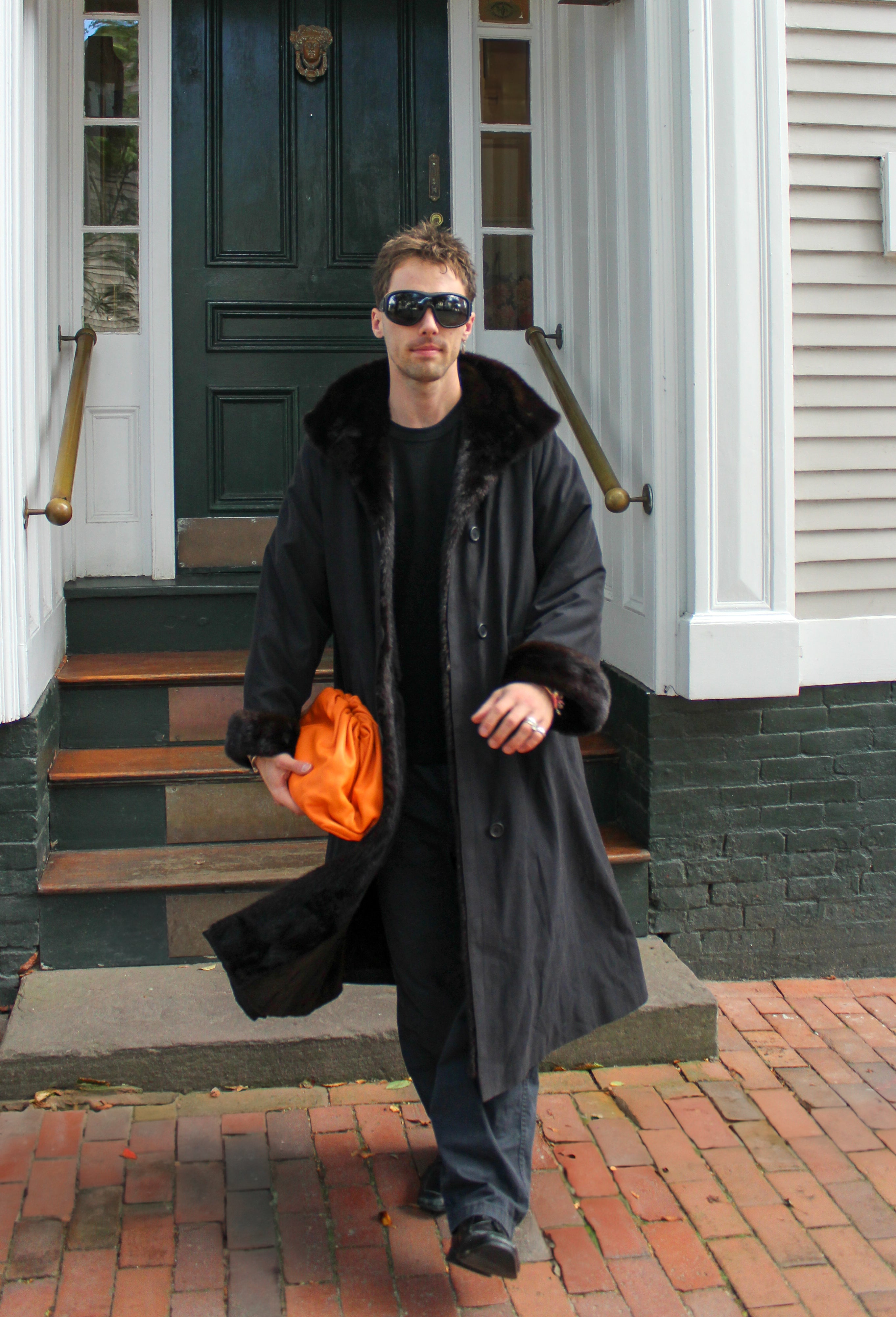 Black Coat with Fur Lining