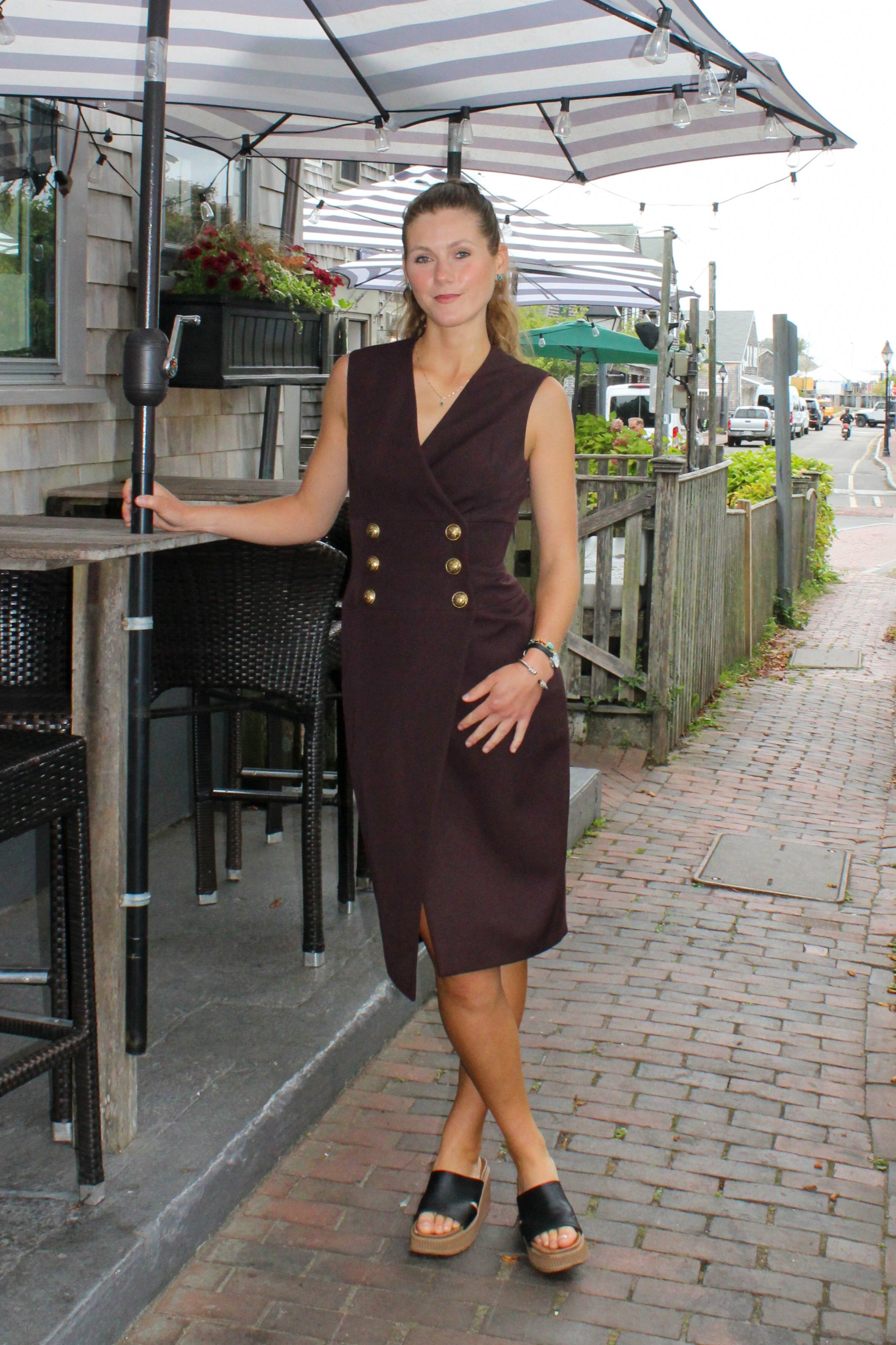 Balmain Dress 38 Brown